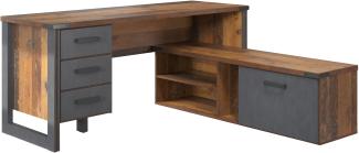 Bürotisch Schreibtisch Prime | Old Used Wood / Matera grau | Shabby Look