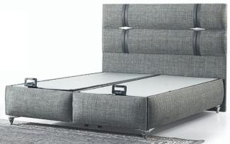Casa Padrino Luxus Doppelbett Grau - Modernes Massivholz Bett - Moderne Schlafzimmer & Hotel Möbel - Luxus Kollektion