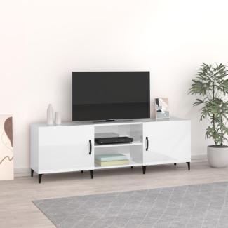 TV-Schrank Hochglanz-Weiß 150x30x50 cm Holzwerkstoff [812633]