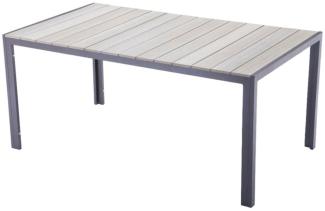 Gartentisch >Olivia< in Braun aus Kunststoff, Aluminium - 90x72cm (BxH)