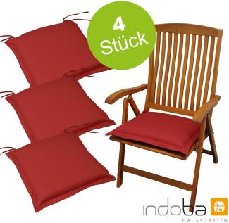 4 x indoba - Sitzkissen Serie Premium - extra dick - Rot
