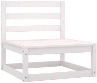 2-Sitzer Gartensofa aus Weißem Kiefernholz 70 x 67 x 70 cm