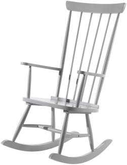 Rocking Chair Schaukelstuhl Gummibaum Grau