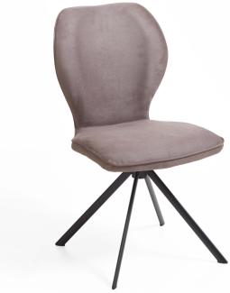 Niehoff Sitzmöbel Colorado Trend-Line Design-Stuhl Eisengestell - Polyester - 180° drehbar Nirvana schlamm
