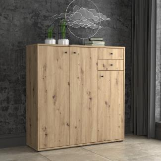 Kommode Sideboard Highboard Schuhe Stauraum Ordner Büro Artisan Eiche Nb. 1090