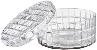 Casa Padrino Luxus Glasschale mit Deckel Ø 25,5 x H. 14,5 cm - Runde Deko Schale aus mundgeblasenem Glas