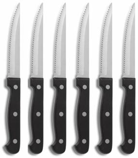 Comas Steakmesser-Set Eco 12-tlg, Fleischmesser mit Satin-Finish, Edelstahl 3CR13, Schwarz, 3004