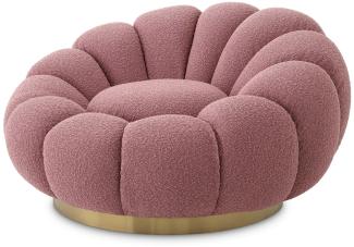 EICHHOLTZ Swivel Chair Mello Bouclé Rosé