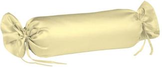 Fleuresse Interlock-Jersey-Kissenbezug uni colours vanille 0215 Größe 40 x 15 cm Nackenrolle