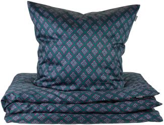 Schiesser Satin Bettwäsche Set Yosa aus seidenmattem, atmungsaktivem Baumwollsatin, Farbe:Lila und Malve, Größe:155 cm x 220 cm