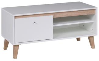 Lowboard TV Schrank KALMAR 100x46,5x40 cm in Weiss matt