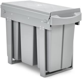 SVITA Einbau-Mülleimer Unterschrank 30L mit 3 Fächern Mülltrennung