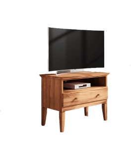 TV-Board Sydo aus Kernbuche massiv 87x45x66 cm 1 Schublade 1 Fach Holzbeine