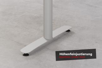 bümö® smarter Schreibtisch Serie-XDLR elektrisch höhenverstellbar mit App-Steuerung 120 x 80 cm in Weiß / Graphit