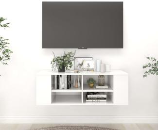 TV-Board >3006936< (LxBxH: 35x102x35 cm) in Hochglanz-Weiß - 35x102x35cm (LxBxH)