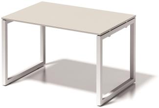 Cito Schreibtisch, 740 mm höhenfixes O-Gestell, H 19 x B 1200 x T 800 mm, Dekor grauweiß, Gestell verkehrsweiß