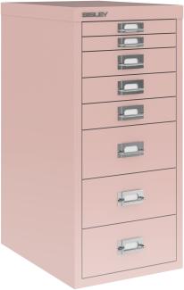 Bisley MultiDrawer™, 29er Serie, DIN A4, 8 Schubladen, Farbe pastellpink