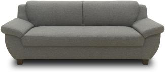DOMO. collection 3 Sitzer, Sofa, 3er Couch, Garnitur, 3-2-1, dunkelgrau, 207 cm