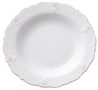 Hutschenreuther Baronesse Suppenteller mit Fahne, Estelle Pink, Porzellan, 24 cm, 10124