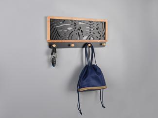 Leika Wandgarderobe Schwarz, Artisan Eiche - 47 x 21cm