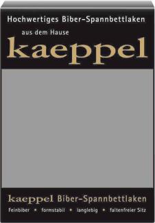 Kaeppel Biber Spannbettlaken Einfarbig Grau 90x200 cm - 100x200 cm