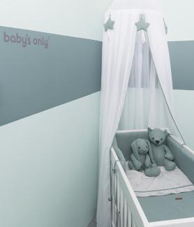 Baby's Only Hochwertige Babydecke für Jungen und Mädchen - ideal als Bett-Decke, Kinderwagendecke sowie Kuscheldecke geeignet - 95 x 70 cm - Hellblau