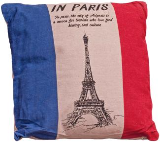 Leinen Kissen Zierkissen Sofakissen Wohnzimmerkissen Eiffelturm PARIS 40x40cm