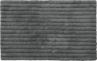 TrendLine Badteppich anthrazit, 50 x 80 cm, Baumwolle, Fußbodenheizung geeignet