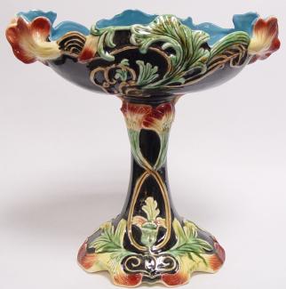 Casa Padrino Jugendstil Pflanzentopf Mehrfarbig H. 36 cm - Dekorativer Blumentopf im Jugendstil