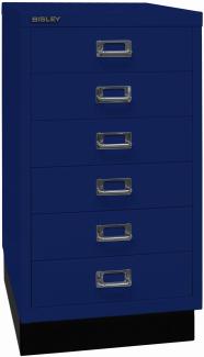 Bisley MultiDrawer™, 29er Serie mit Sockel, DIN A3, 6 Schubladen, Farbe oxfordblau