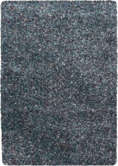 Hochflor Teppich Enrico rechteckig - 140x200 cm - Blau