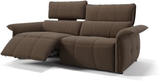 Sofanella 3-Sitzer ADRIA Stoffbezug Sofagarnitur Couch in Hellbraun