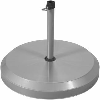 Doppler Betonsockel mit Kunststoff-Abdeckung für Rohr Ø 19 - 25 mm, silber,20 kg, für Sonnenschirme bis Ø 180 cm