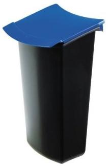 Abfalleinsatz MONDO mit Deckel, 3 Liter, schwarz-blau