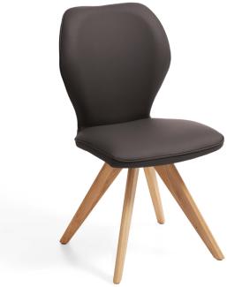 Niehoff Sitzmöbel Colorado Trend-Line Design-Stuhl Gestell Wildeiche - Leder Napoli mocca