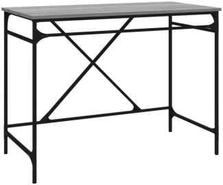 vidaXL Schreibtisch, Holzwerkstoff und Eisen, 100x50x75 cm, Grau Sonoma