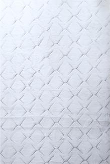 Kurzflor Teppich Viva rechteckig - 160x230 cm - Silberfarbe