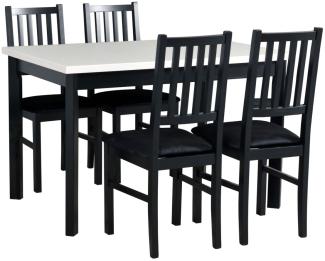 Essgruppe Nilo 7 Tischgruppe schwarz Möbelsamt schwarz Setgröße wählbar