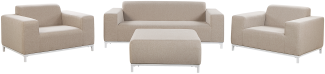 Lounge Set Polyester Beige ROVIGO