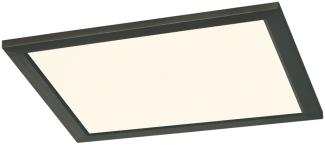 LED Deckenleuchte PHOENIX Schwarz / Weiß dimmbar - extra flach 30 x 30cm
