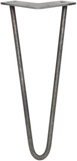 4 x 30.5cm Hairpin Tischbeine 2 Streben Rohstahl