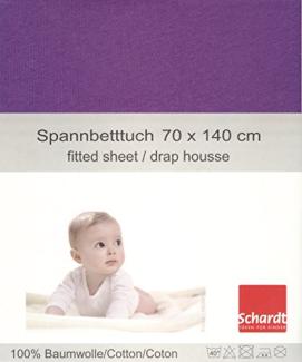 Schardt Jersey Spannbetttuch, lila 70x140