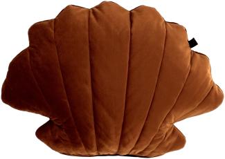 Overseas Sea Shell Kissen, 100% Polyester in Copper, 50 x 35 cm