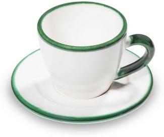 Gmundner Keramik Grüner Rand, Espresso für Dich/2tlg. i. Geschenkk.
