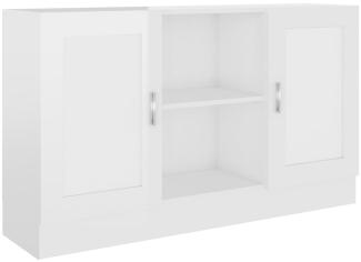vidaXL Sideboard Hochglanz-Weiß 120x30,5x70 cm Spanplatte