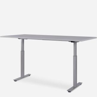 180 x 80 cm WRK21® SMART - Grau Uni / Grau elektrisch höhenverstellbarer Schreibtisch