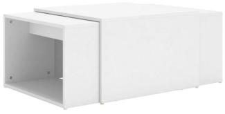 vidaXL 3-tlg. Satztisch-Set Weiß 60x60x30 cm Spanplatte