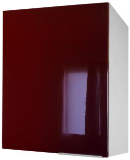 Berlioz Creations CP6HD Hängeschrank für Küche mit Tür in bordeauxfarbenem Hochglanz, 60 x 34 x 70 cm, 100 Prozent französische Herstellung