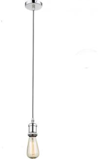 Vintage Schnurpendel mit E27 Filament LED, Kabel 110cm Textil grau