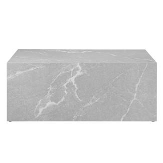 Couchtisch grau 90x60 cm Marmor Optik Sofatisch Beistelltisch Wohnzimmer Tisch